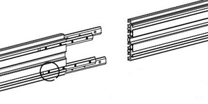 Atdec Aluminium Horizontal Mounting rails ADB-R175 - 1.75M