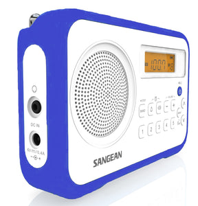 Sangean PR-D18WB AM/FM Radio, digital tune, 10 presets, clock and alarm Dark Blue trim