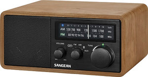 Sangean WR-11BT+ AM/FM/BT wooden cabinet radio, with Bluetooth